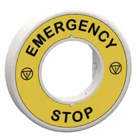 Legend Ring: 22 mm Panel Mounting Size, Round, 2 3/8 in Overall Dia, For Series XB4/XB5 (MPN ZBY9W3B330)
