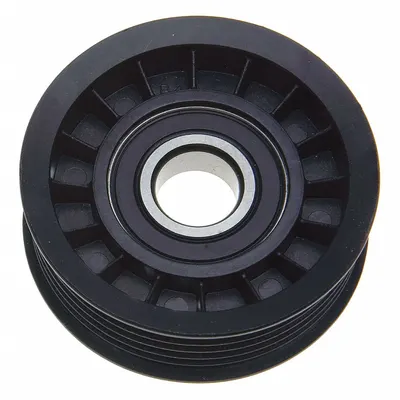 GATES Idler Pulley: Idler Pulley, 38008, Ribbed, Light Duty, 21/32 in Inside Dia - Ribbed V-Belt Idler Pulleys for Vehicles
