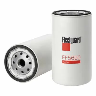 FLEETGUARD Spin-On Fuel Filter, Diesel, 3 11/16 in OD, FF5690 - Spin-On Fuel Filters