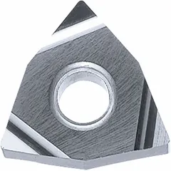 Trigon (W) indexable turning insert for precision turning, facing, and profiling on CNC lathes. The trigon shape provides strong cutting edges and cost-effective indexability. Suitable for general machining of steel, stainless steel, and cast iron.