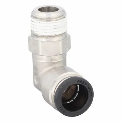 PARKER Nickel-Plated Brass Push-to-Connect Elbow Fitting - Nickel-Plated Brass Tube Fittings