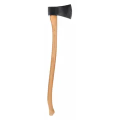 This general purpose axe features a 3.5 lb steel head and a wood handle with a lacquered finish. The 4-3/4 in cutting edge is suited for chopping and splitting wood. Typical applications include felling small trees, limbing, and splitting firewood.