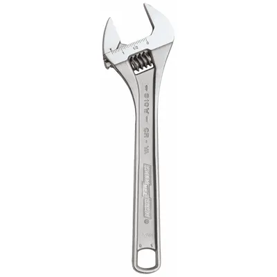 CHANNELLOCK Adjustable Wrench: Alloy Steel, Chrome, 10 in Overall Lg - General Purpose Adjustable Wrenches