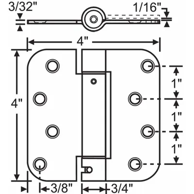 OEM Full Mortise Butt Hinge - Full Mortise-Mount Butt Hinges