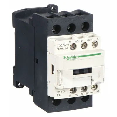 SCHNEIDER Magnetic Contactor: Non-Reversing, 3 Poles, NEMA Size 00, 9 A - Non-Reversing NEMA Contactors