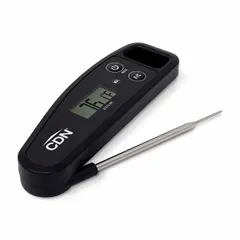 Digital folding thermometer with LCD display, ±2 °F accuracy, and 5 1/16 in overall length. ABS plastic case is metal detectable for contamination control. NSF Certified for use in commercial food service and processing environments where HACCP compliance is required.
