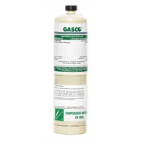 Disposable calibration gas mixture containing 250 ppm of refrigerant R-22 (CHClF2) in a nitrogen background. Features a CGA 600 connection and ±5% accuracy. Used to verify and adjust the response of portable gas detectors that sense R-22 during routine safety checks