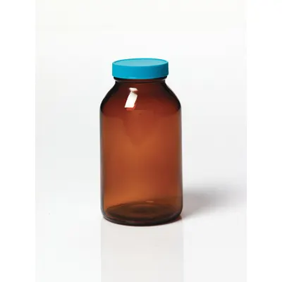 OEM Sampling Bottle: 1 L - Amber Wide Mouth Glass Lab Bottles