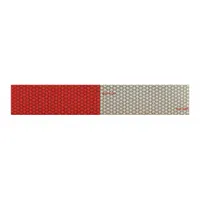 Reflective Tape: Construction/Emergency Vehicles/Trucks and Trailers, Red/White, 2 in Wd, 12 in Lg (MPN 18385)