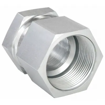 AEROQUIP Hydraulic Hose Adapter: 1 1/4 in x 1 1/4 in Fitting Size, Female x Female - NPSM-to-NPTF Steel Hydraulic Hose Adapters