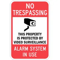 Reflective No Trespassing Sign: Aluminum, Mounting Holes Sign Mounting, 0.063 in Thick (MPN T1-1085-HI_12x18)
