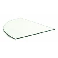 ECONOCO Tempered Quarter Round Glass: 3/16 in Overall Ht, 12 in Overall Wd, 12 in Overall Dp (MPN CBTR12)