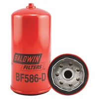 BALDWIN FILTERS Fuel Filter: Spin-On, 3 1/16 in Outside Dia, M16-1.50 Thread Size, Cellulose, BF586D