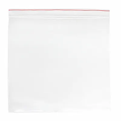 MINIGRIP RED LINE White Block Reclosable Poly Bag - White Block Reclosable Poly Bags