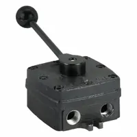Manual Air Control Valve: Four-Way / Three-Position, 1/2 in NPT, 150 psi, 18°F to 200°F, Closed