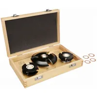 WESTWARD Router Bit Set: Fractional Inch, 3 Pieces, Rail/Raised Panel/Stile