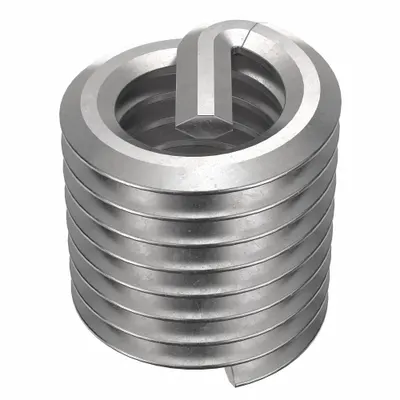 HELI-COIL Screw-Locking Tanged Helical Insert, M5-0.80, Plain, 100 PK - Screw-Locking Tanged Helical Inserts