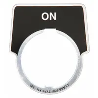Legend Plate: 30 mm Panel Mounting Size, Half-Round, 2 in Overall Ht x 1 3/4 in Overall Wd (MPN 9001KN303)