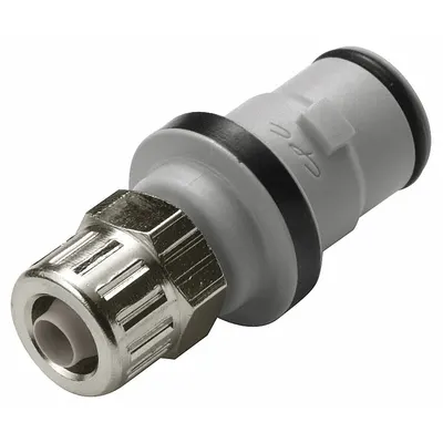 COLDER Quick Connection Coupling: Straight, 5/32 in ID x 1/4 in OD Size - Polypropylene Quick-Disconnect Tube Fittings
