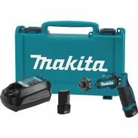 This brushed cordless screwdriver features a 1/4-inch drive and delivers a torque range of 32 to 71 in-lb with a minimum torque of 32 in-lb. It is suited for general-purpose fastening tasks such as light assembly, cabinetry, and small mechanical work requiring precise torque control