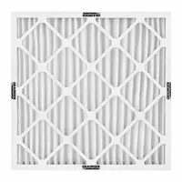 This MERV 13 pleated air filter measures 25 in x 25 in x 1 in and uses synthetic media with a beverage board frame. It captures airborne particles such as dust, pollen, and mold spores for HVAC systems in commercial and industrial settings