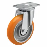 COLSON Caster: Swivel, No Brake, Polyurethane, 5 in Wheel Dia, 1 1/4 in Wheel Wd, Slot, Rectangle (MPN 205256AN8)