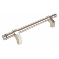 This TRIMCO antimicrobial door pull is 42 inches high and made of copper with a silver finish. It is designed for high-touch areas where reducing surface bacteria is a priority, such as in healthcare or food service environments. The copper material naturally suppresses microbial growth