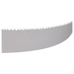 Bi-metal band saw blade from the TENNAX-PRO series, designed for cutting structural shapes such as beams and channels. Features a hook cutting edge for aggressive cutting, 3/4 in blade width, and 11 ft 6 in length. Suitable for metal fabrication, construction, and industrial maintenance.