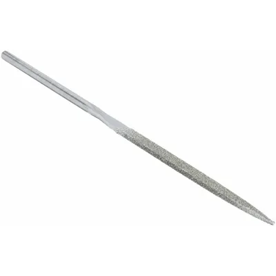 STRAUSS Needle File: Knife, 120_140 Grit, 2 75591/100000 in Lg without Tang, 3/16 in Wd - Diamond-Coated Needle Files