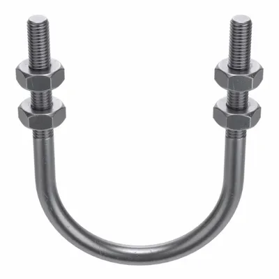 Standard U-Bolt: 1/2"-13 Thread Size, For Pipe Size 2 1/2 in, 5 7/32 in Inside Ht - Standard U-Bolts