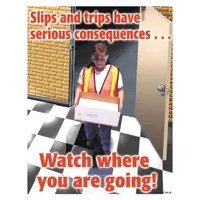 Safety Poster: 22 in x 17 in Nominal Sign Size, No Protective Coating, Write on Surface, English (MPN SW0092)