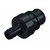 Quick Connection Coupling: Straight, 3/8 in ID Size, Quick-Disconnect Coupler x Barbed, Polysulfone (MPN HFC22657)