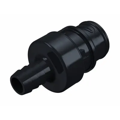 CPC Quick Connection Coupling: Straight, 3/8 in ID Size, Quick-Disconnect Coupler x Barbed - Polysulfone Quick-Disconnect Tube Fittings