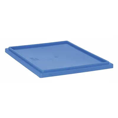 QUANTUM STORAGE SYSTEMS Lid: 23 1/2 in x 19 1/2 in, Blue, FDA Compliant, 8DA67/9DY54 - Lids for Standard Stacking & Nesting Totes