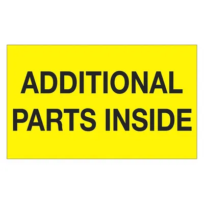TAPE LOGIC Additional Parts Inside Label: 500 PK (MPN DL1323) - Shipping & Receiving Message Labels