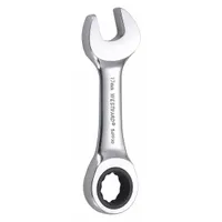 WESTWARD Combination Wrench: Alloy Steel, Chrome, 17 mm Head Size, 4 7/8 in Overall Lg, Std (MPN 54PP30)