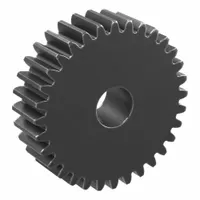 Hubless Spur Gear: Module m 1, 32 Teeth, 8 mm Bore Dia, Black Oxide Coated Carbon Steel, Plain Bore (MPN SSA1-32)
