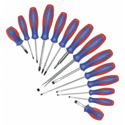 WESTWARD Magnetized Tip Screwdriver Set: 11-20 Pieces, 14 Pieces - General Purpose Screwdriver Sets