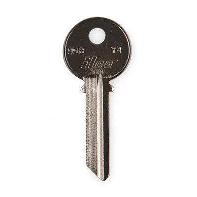 KABA ILCO Key Blank: Compatible with Yale Locks, Key ID # 998-Y4, 6 Pins, Brass - Office Furniture Key Blanks