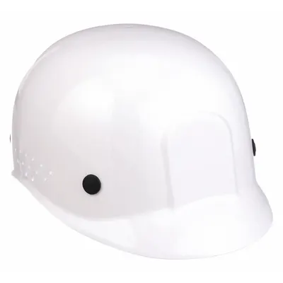 MSA Bump Cap: White, Pinlock, Head Protection Venting, Polyethylene, MSA - Traditional Style Bump Caps