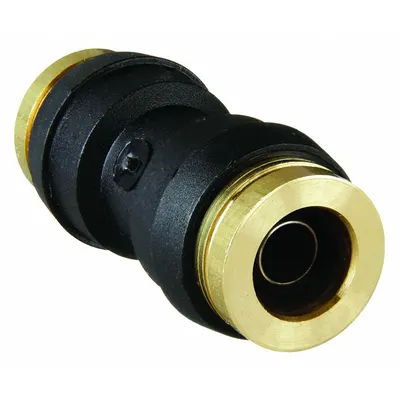 PARKER Push-Fit Union Fitting: 5/8 in OD x 5/8 in OD Fitting Size - Brass & Composite Air Brake Fittings