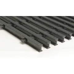 FIBERGRATE Vi-Corr fiberglass pultruded grating, nominal size 5 ft x 8 ft (WxL). Designed for acid-resistant structural applications such as industrial flooring, walkways, and platforms in environments requiring corrosion resistance.
