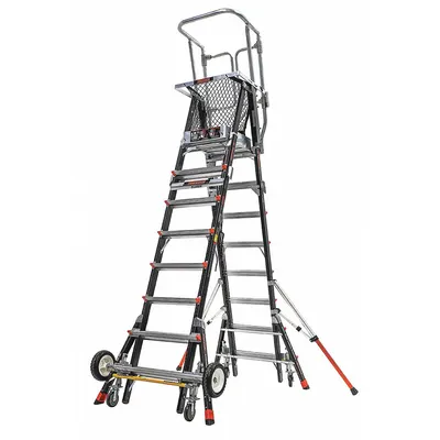 LITTLE GIANT Safety-Cage Extending Multifunction Ladder - Safety-Cage Extending Multifunction Ladders