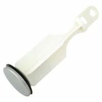 APPROVED VENDOR Drain Stopper: 1 3/8 in Overall Dia, ABS/Stainless Steel, White, Pop Up (MPN 30401)