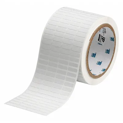 BRADY Wraparound Label: 3/16 in x 21/32 in, Polyvinyl Fluoride - Brady Precut Label Rolls