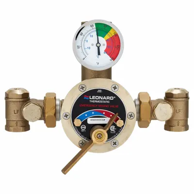 LEONARD VALVE 6040-LF Thermostatic Emergency Fixture Mixing Valve - Emergency Fixture Mixing Valves