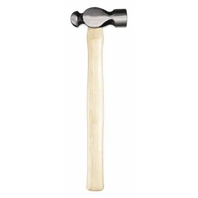 WESTWARD Ball Peen Hammer: Wood, Steel, 16 oz Head Wt, 30 mm Face Dia, 14 in Overall Lg - Standard Ball-Peen Hammers