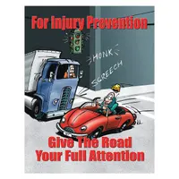 Safety Poster: 22 in x 17 in Nominal Sign Size, No Protective Coating, Write on Surface, English (MPN P0802)