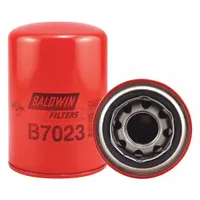 Spin-on oil filter for Ingersoll-Rand equipment. Features cellulose media, 1 1/4"-12 thread size, 5 3/8 in overall height, and a 14 psid bypass valve. Used in engine lubrication systems to remove contaminants from oil