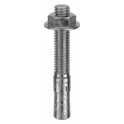 RED HEAD Wedge Anchor: 2 3/4 in Overall Lg, 3/8 in Dia, 3/8"-16 Thread Size, Stainless Steel - 18-8 Stainless Steel Wedge Anchors